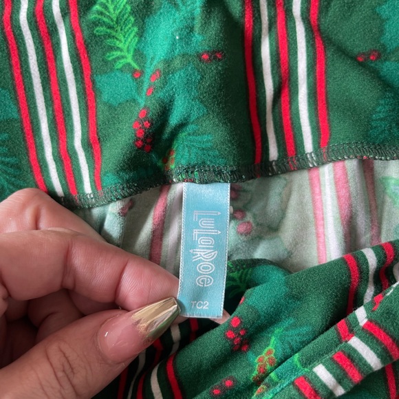 Lularoe holiday print leggings TC2 plus size - Picture 4 of 4